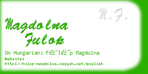 magdolna fulop business card
