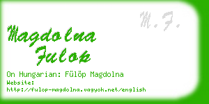magdolna fulop business card